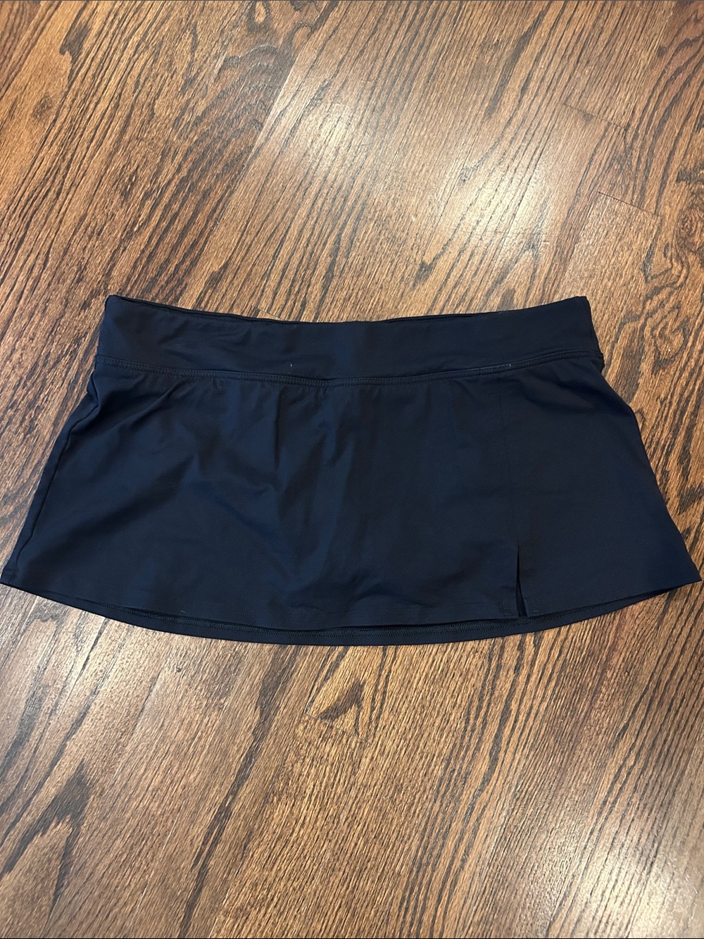 Lands End Black Swim Mini with Subtle Side Slit